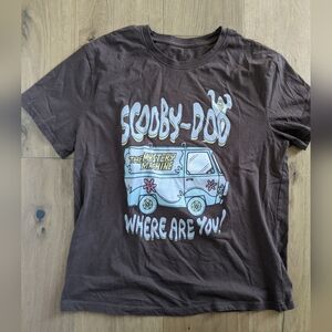 Vintage Scooby Doo Brown Tshirt Size L WOMEN'S